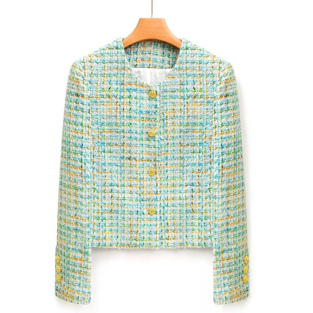 Fashion Jacket for Women 2025 New Spring and Autumn Temperament Tweed Braided Short Versatile Top